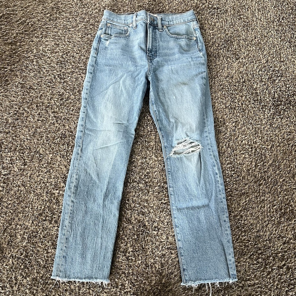 Madewell The Perfect Vintage Jean in Coney Wash: Destroyed Edition Size 28